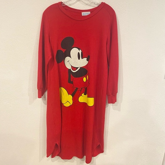 Vintage Bold Spirit Mickey Mouse Dress Size Large EUC - Picture 1 of 4